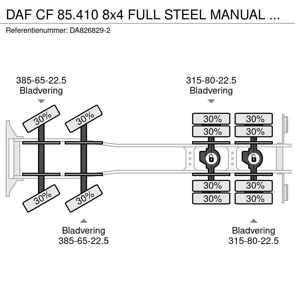 DAF CF 85.410 8x4 FULL STEEL MANUAL GEARBOX Pašizgāzējs