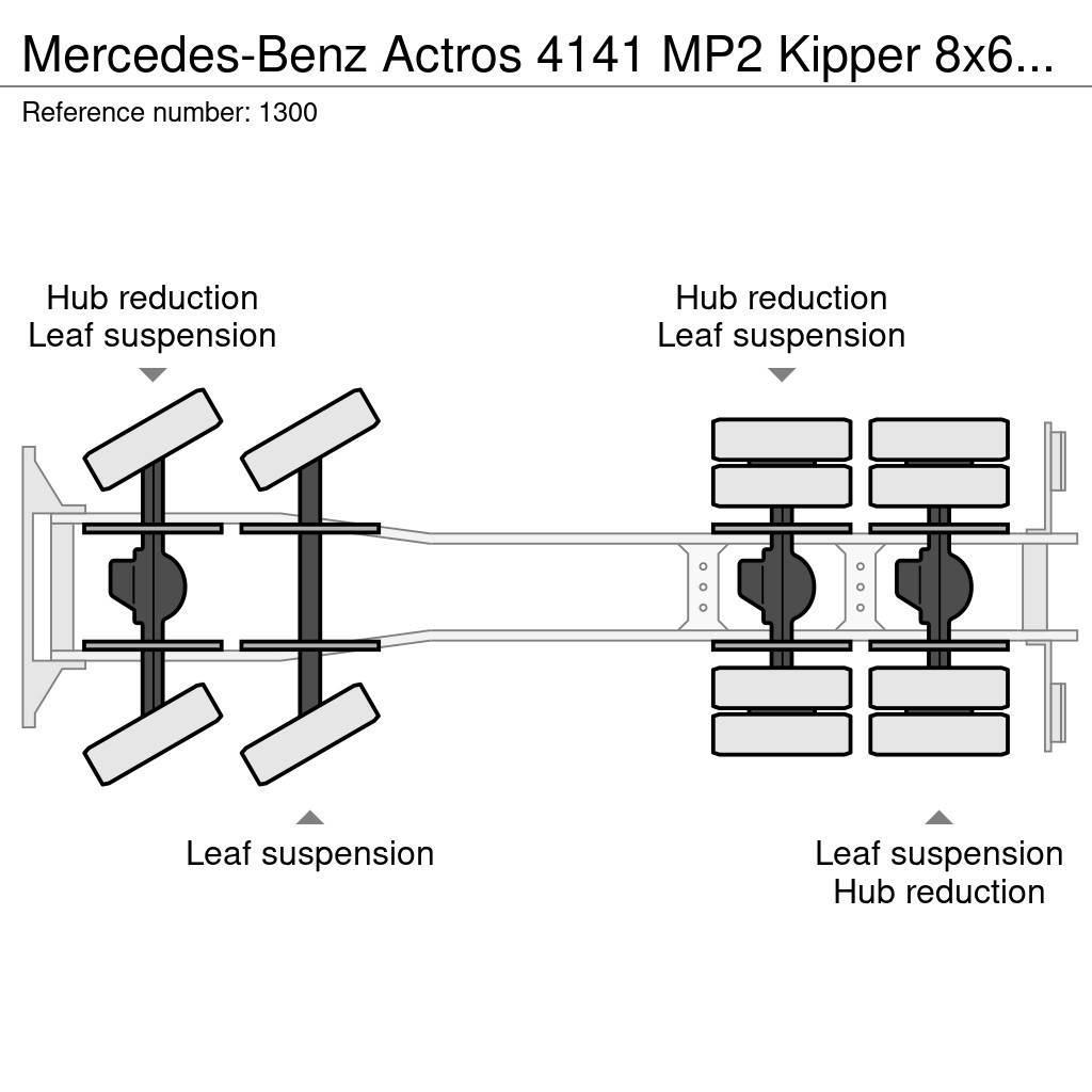 Mercedes-Benz Actros 4141 MP2 Kipper 8x6 V6 Manuel Gearbox Full Pašizgāzējs