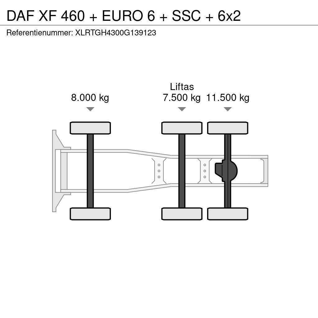 DAF XF 460 + EURO 6 + SSC + 6x2 Tractor Units