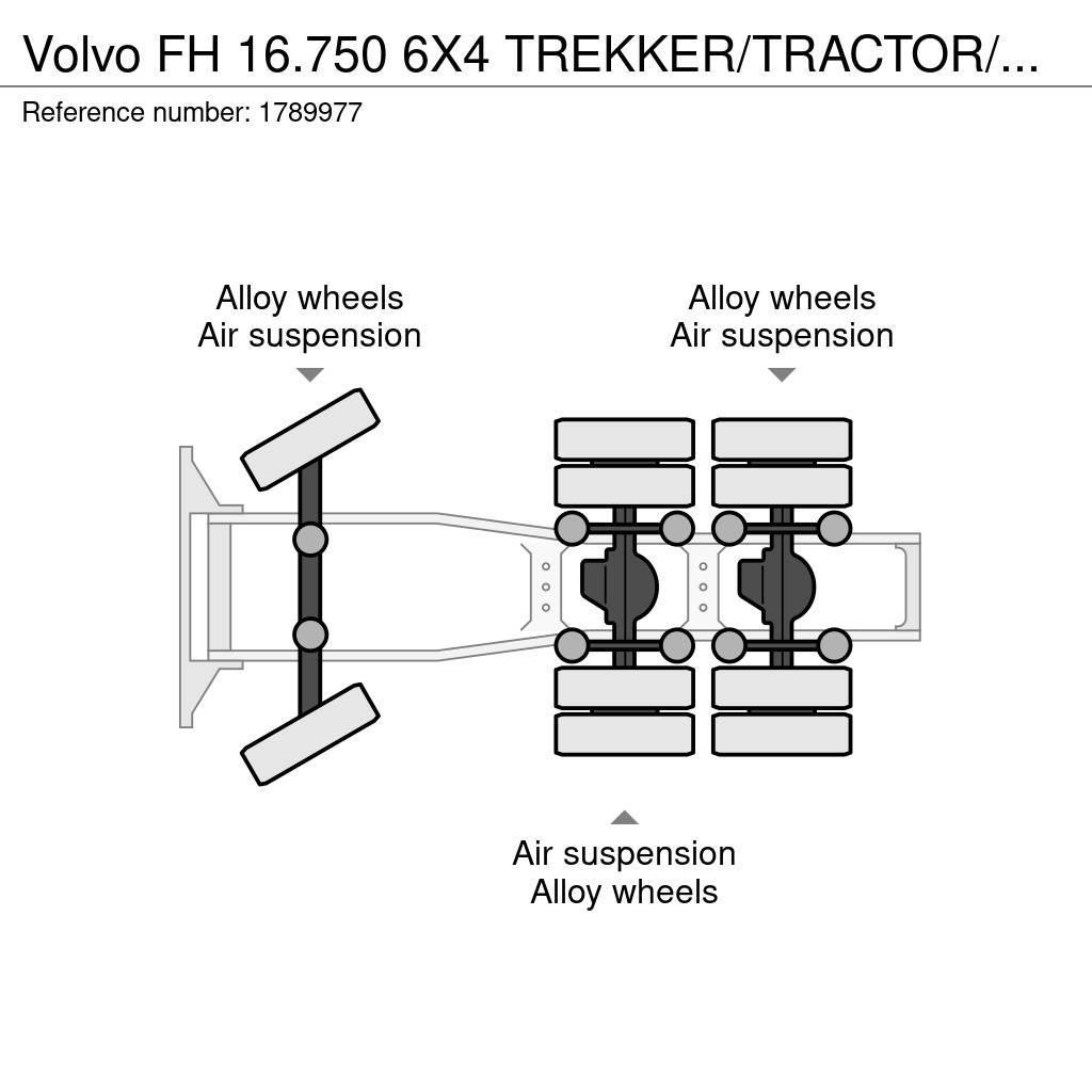 Volvo FH 16.750 6X4 TREKKER/TRACTOR/SZM EURO 6 HYDRAULIC Vilcēji