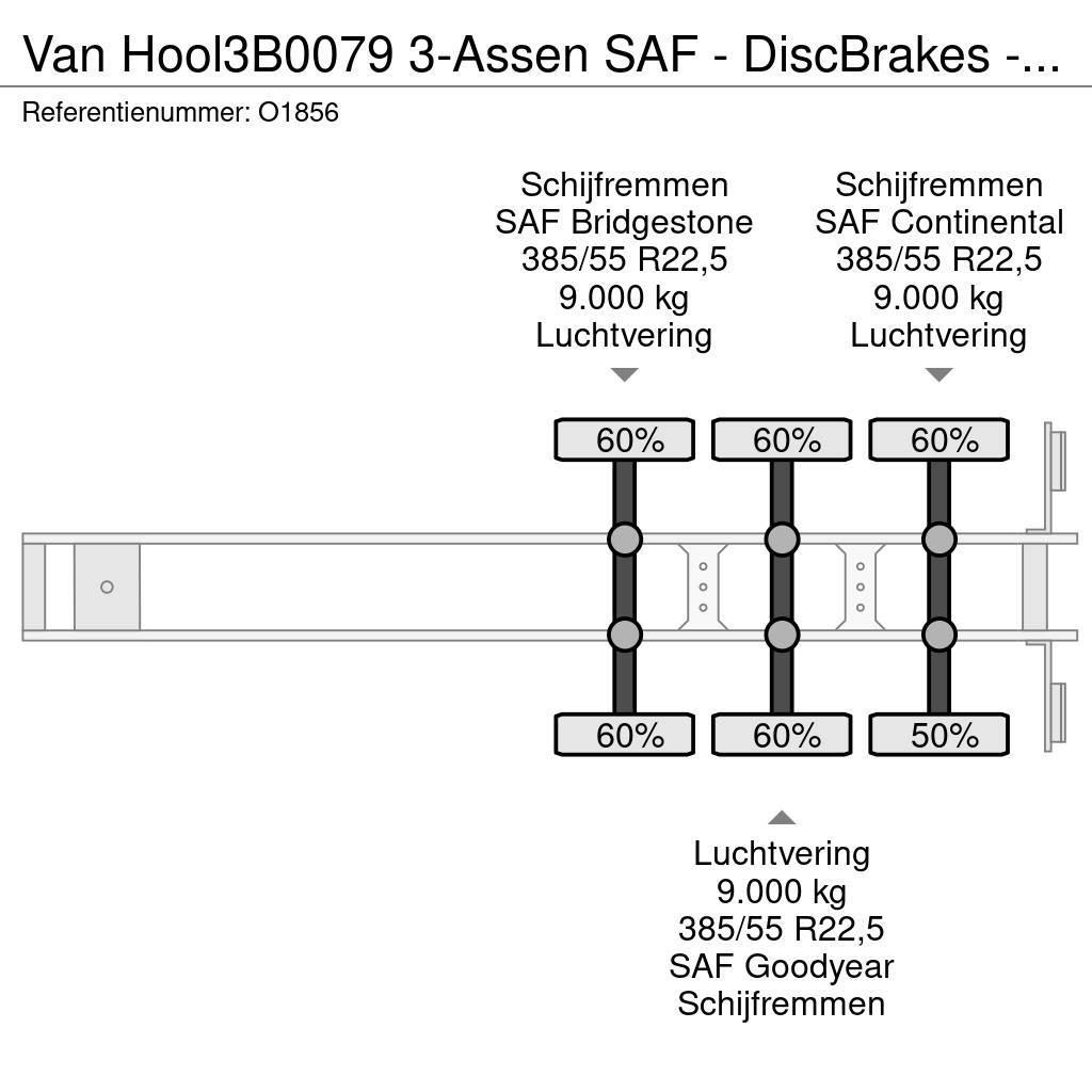 Van Hool 3B0079 3-Assen SAF - DiscBrakes - ADR - Backslider Konteinertreileri