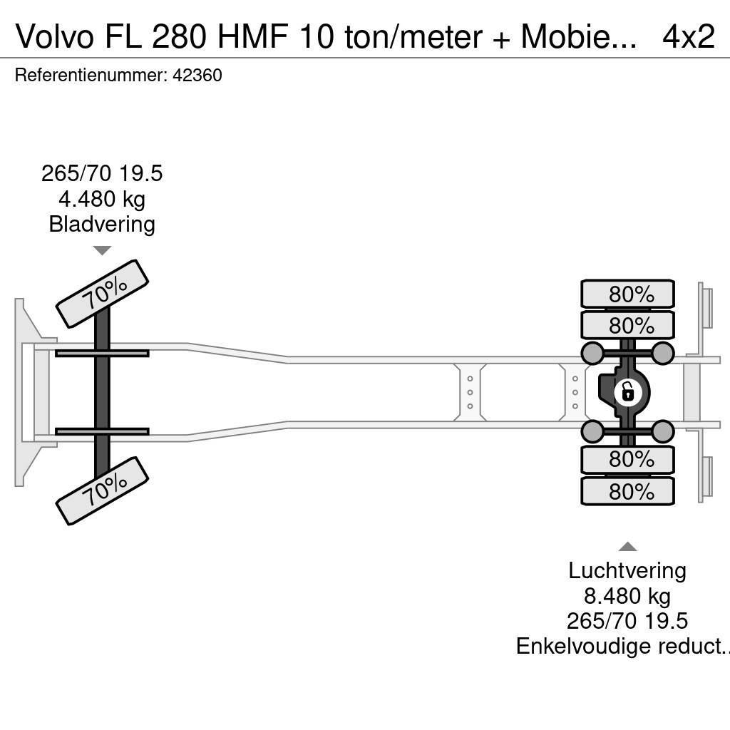 Volvo FL 280 HMF 10 ton/meter + Mobiele werkplaats Visurgājēji celtņi
