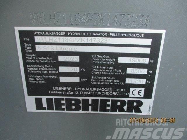 Liebherr A 918 Litronic G6.0-D Ekskavatori uz riteņiem