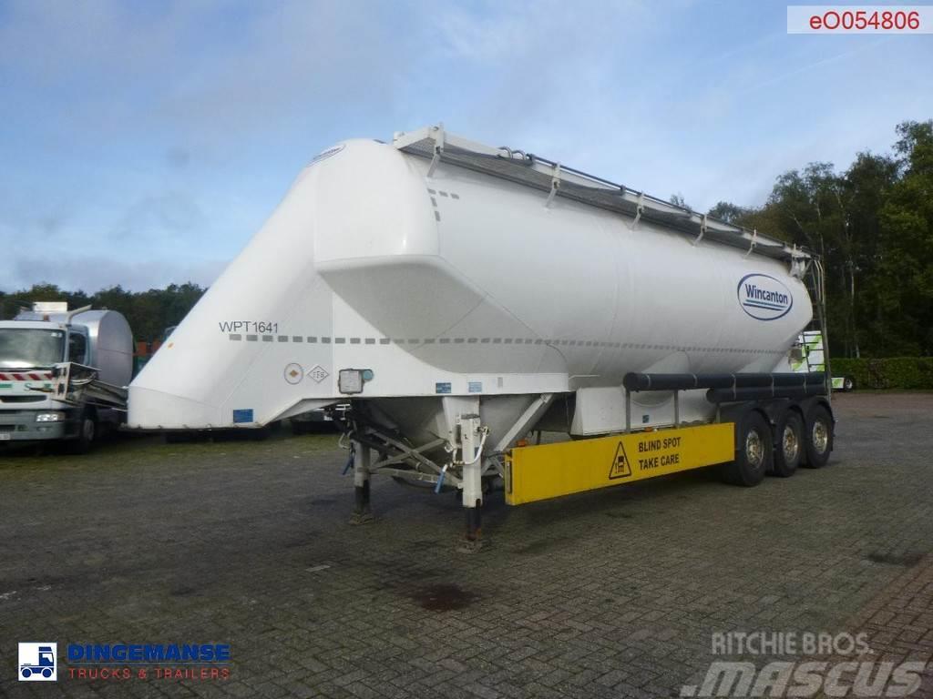 Feldbinder Powder tank alu alu 49 m3 / 1 comp Tanker semi-trailers