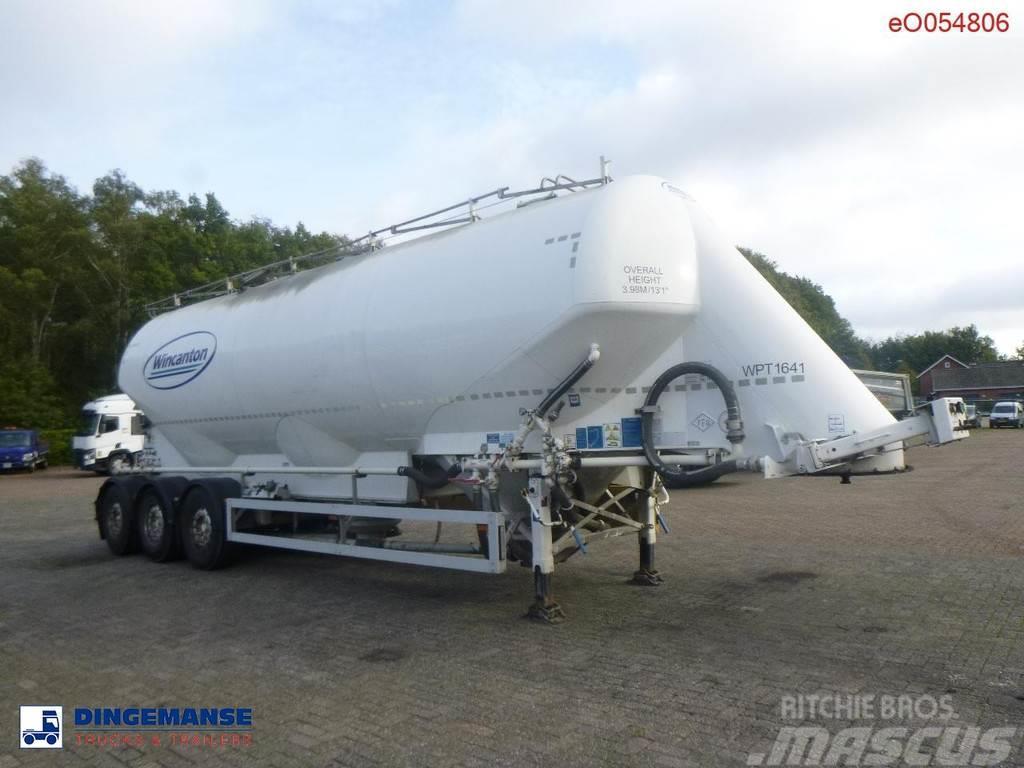 Feldbinder Powder tank alu alu 49 m3 / 1 comp Tanker semi-trailers