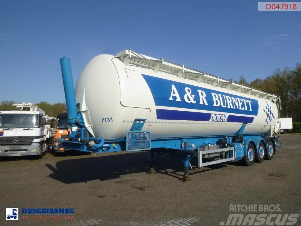 Feldbinder Powder tank alu 60 m3 / Compressor diesel engine. Tanker semi-trailers