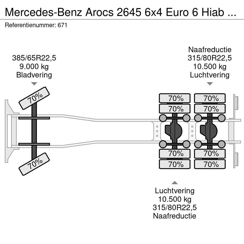 Mercedes-Benz Arocs 2645 6x4 Euro 6 Hiab XS 377 Hipro 7 x Hydr. All terrain cranes