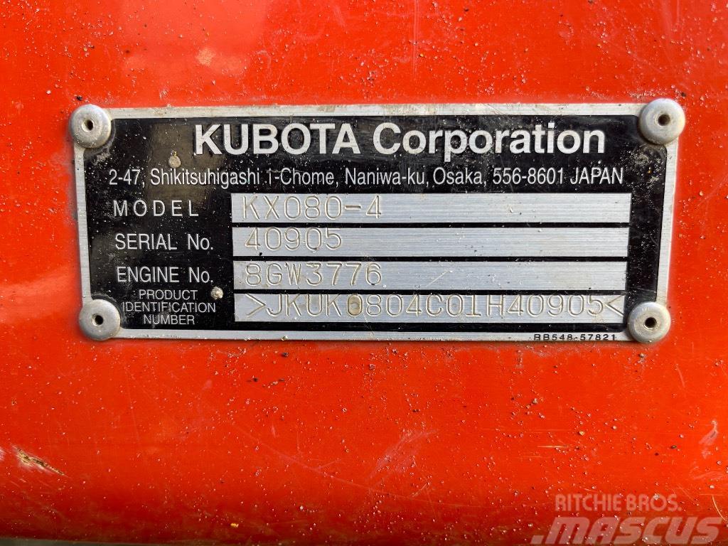 Kubota KX 080-4 Mini excavators < 7t (Mini diggers)
