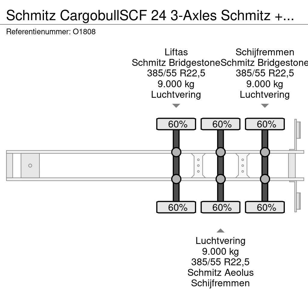 Schmitz Cargobull SCF 24 3-Axles Schmitz + GENSET - Lift-axle - Disc Containerframe semi-trailers