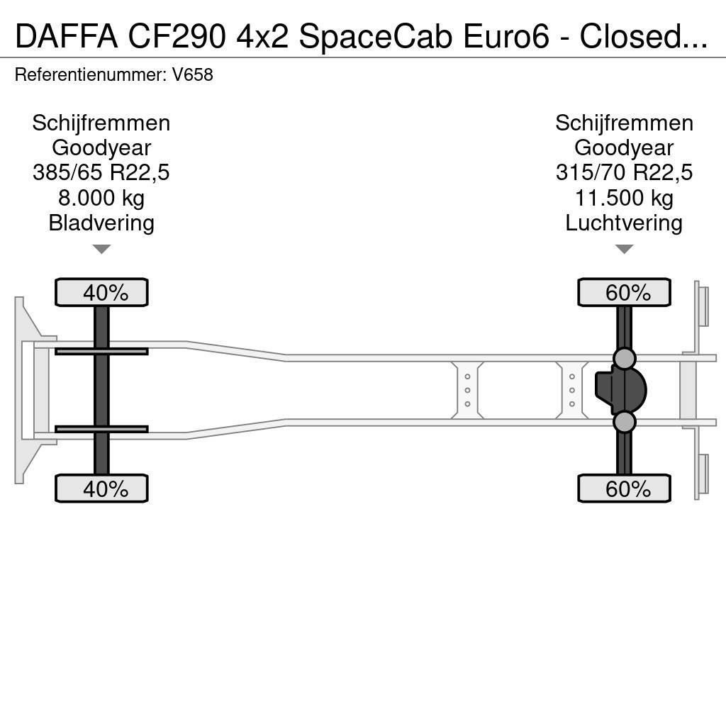 DAF FA CF290 4x2 SpaceCab Euro6 - Closed Box 7.45m - T Box body trucks