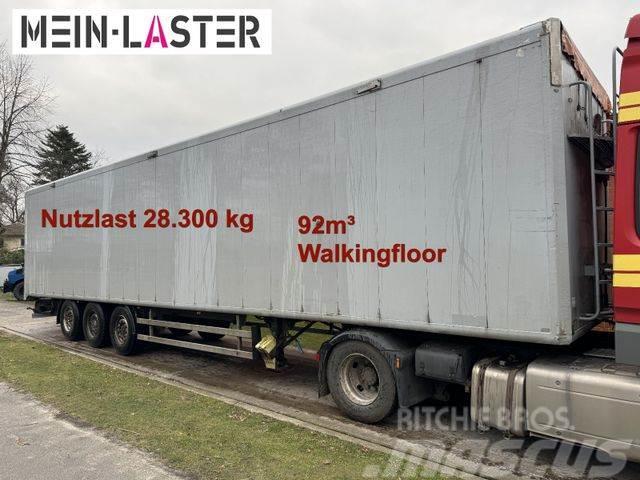 Kraker CF 300 92 m³ Liftachse TÜV 4-24 NL 28,3 t Box body semi-trailers