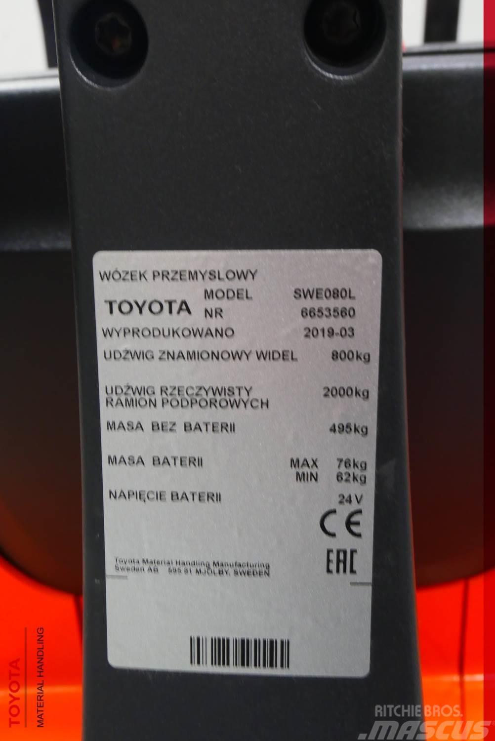 Toyota SWE080L Lithium-ion Pedestrian stacker