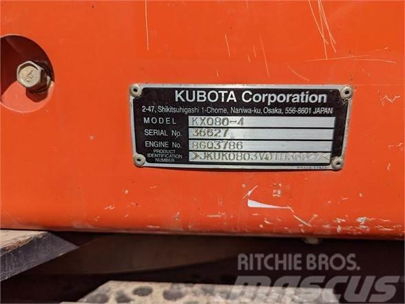 Kubota KX080-4 Crawler excavators