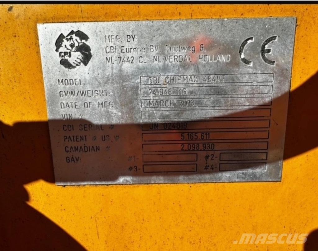 CBI Chipmax 484VT Koksnes šķeldotāji