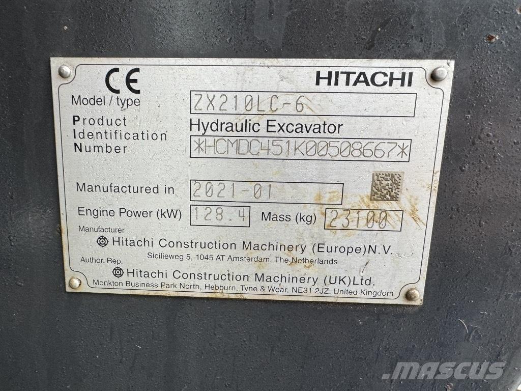 Hitachi ZX 210 LC-6 Kāpurķēžu ekskavatori
