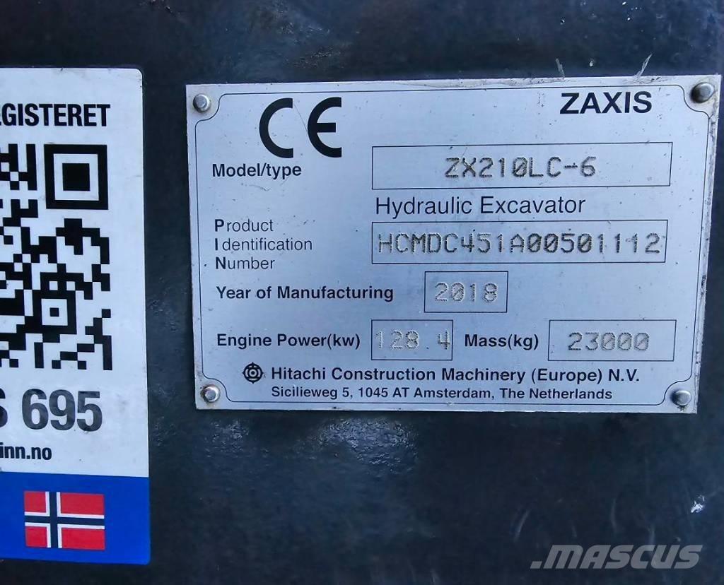 Hitachi ZX 210 LC-6 Kāpurķēžu ekskavatori