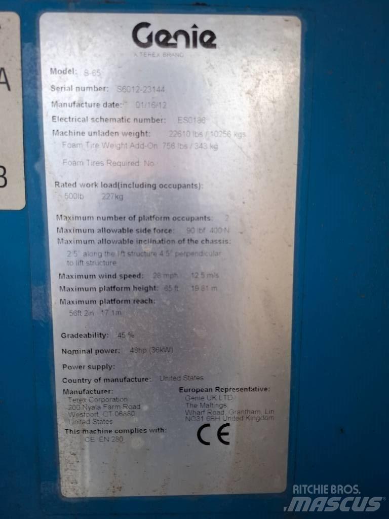 Genie S 65 Teleskopiskie pacēlāji