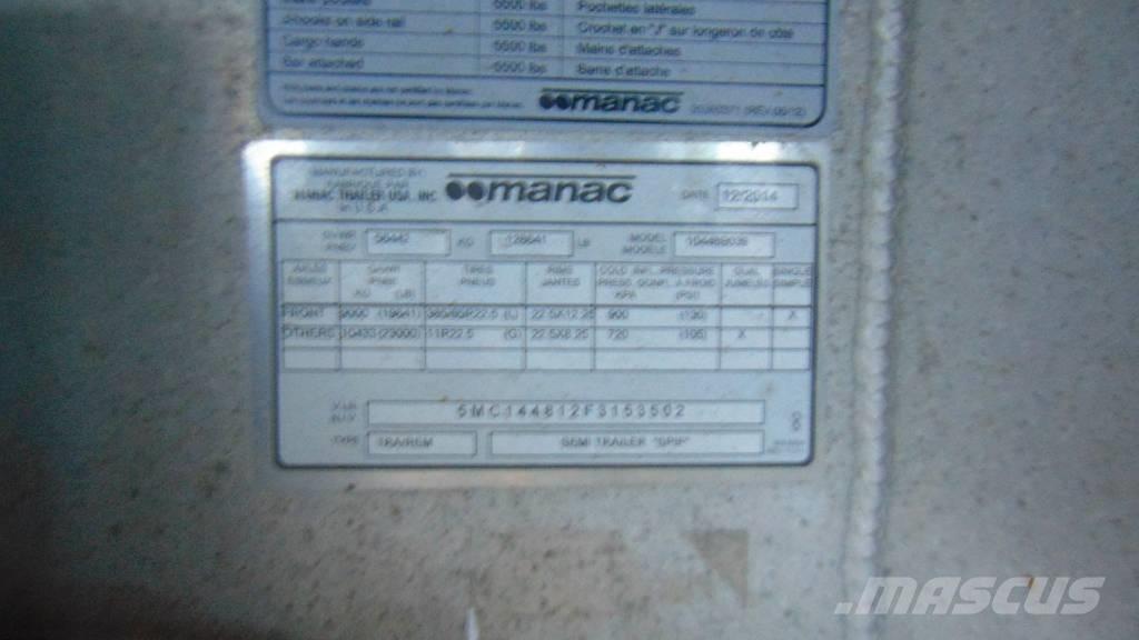 Manac Flatbed Platformas/izkraušana no sāniem