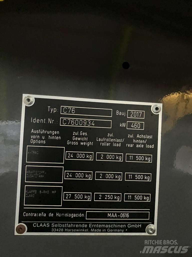CLAAS LEXION 780 TT Ražas novākšanas kombaini