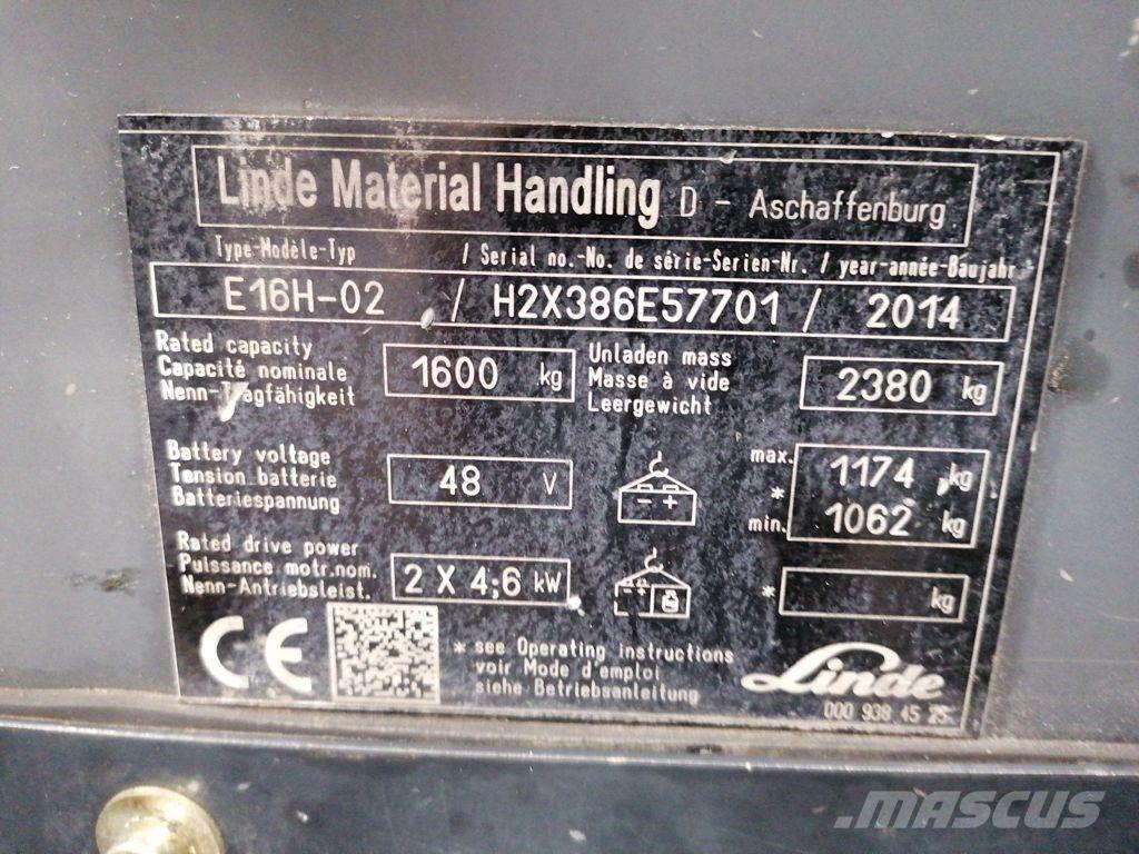 Linde E16H-02 Elektriskie iekrāvēji