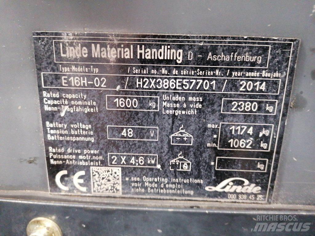 Linde E16H-02 Elektriskie iekrāvēji