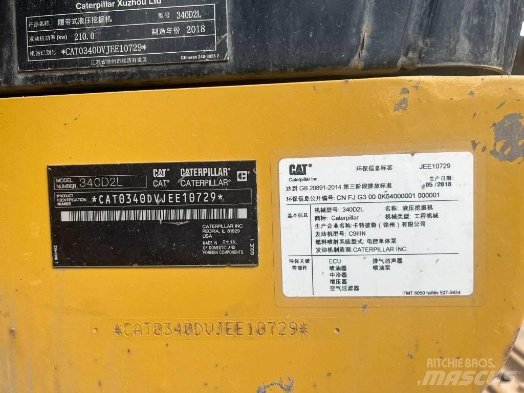 CAT 340D2L Kāpurķēžu ekskavatori