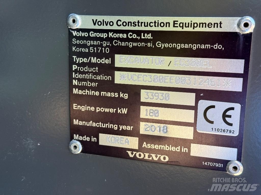 Volvo EC 300 EL Kāpurķēžu ekskavatori