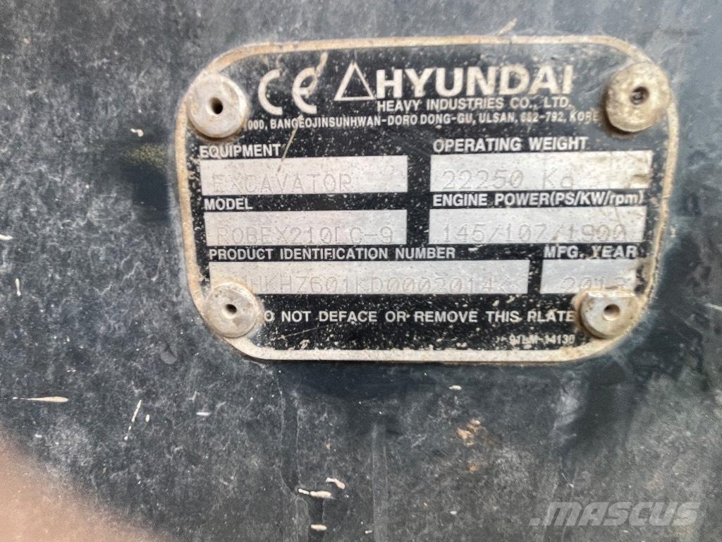 Hyundai 210-9! Kāpurķēžu ekskavatori
