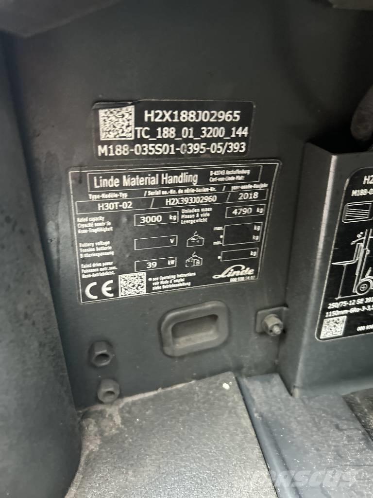 Linde H30T-02 LPG tehnika