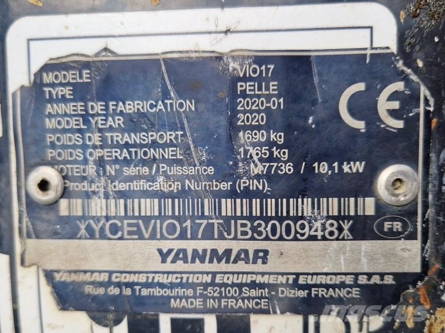 Yanmar Vio 17 Mini ekskavatori < 7 t