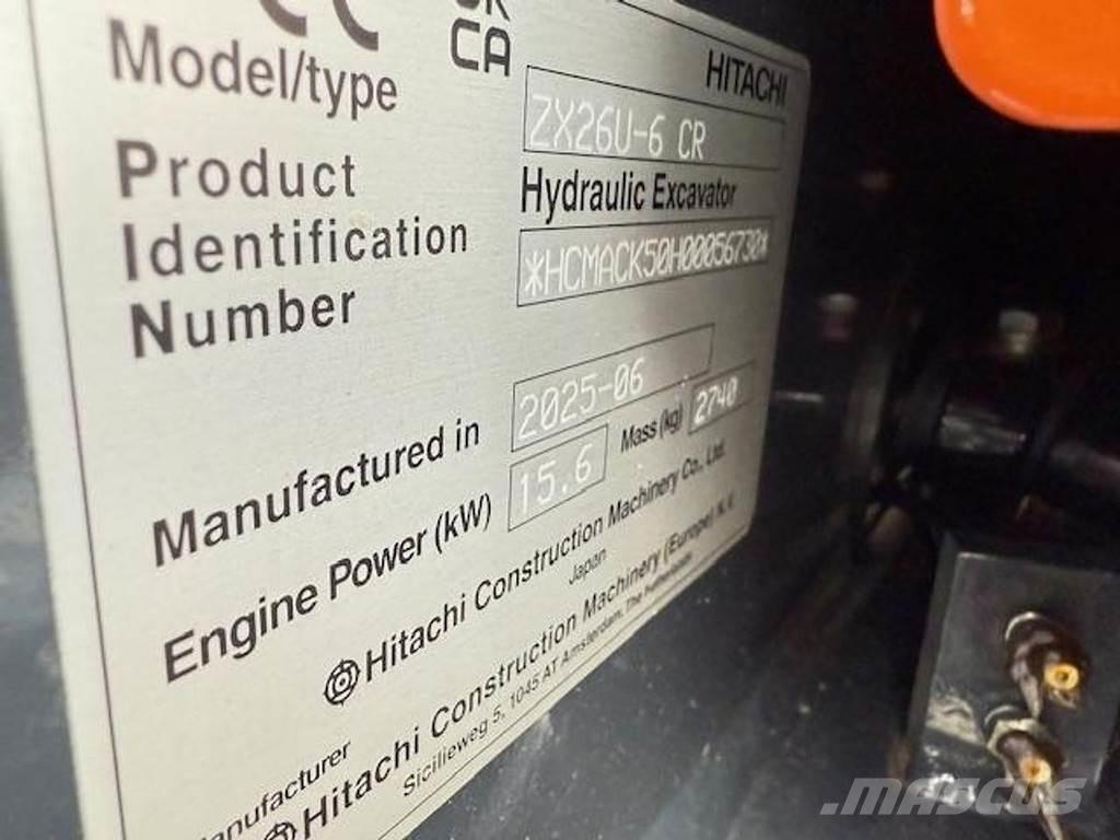 Hitachi ZX26 U-6 Mini ekskavatori < 7 t