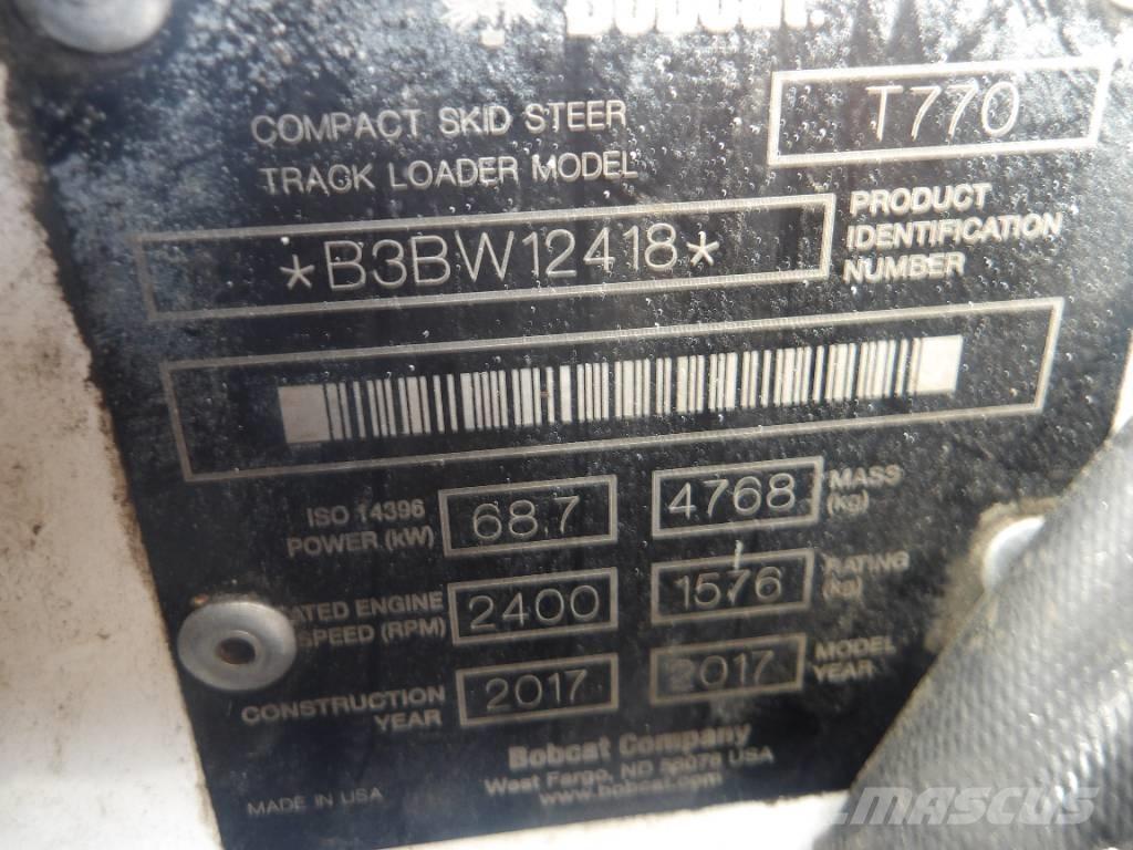 Bobcat T 770 Kāpurķēžu iekrāvēji