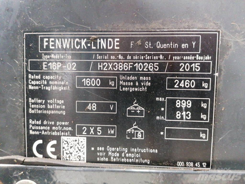 Linde E16P-02 Elektriskie iekrāvēji