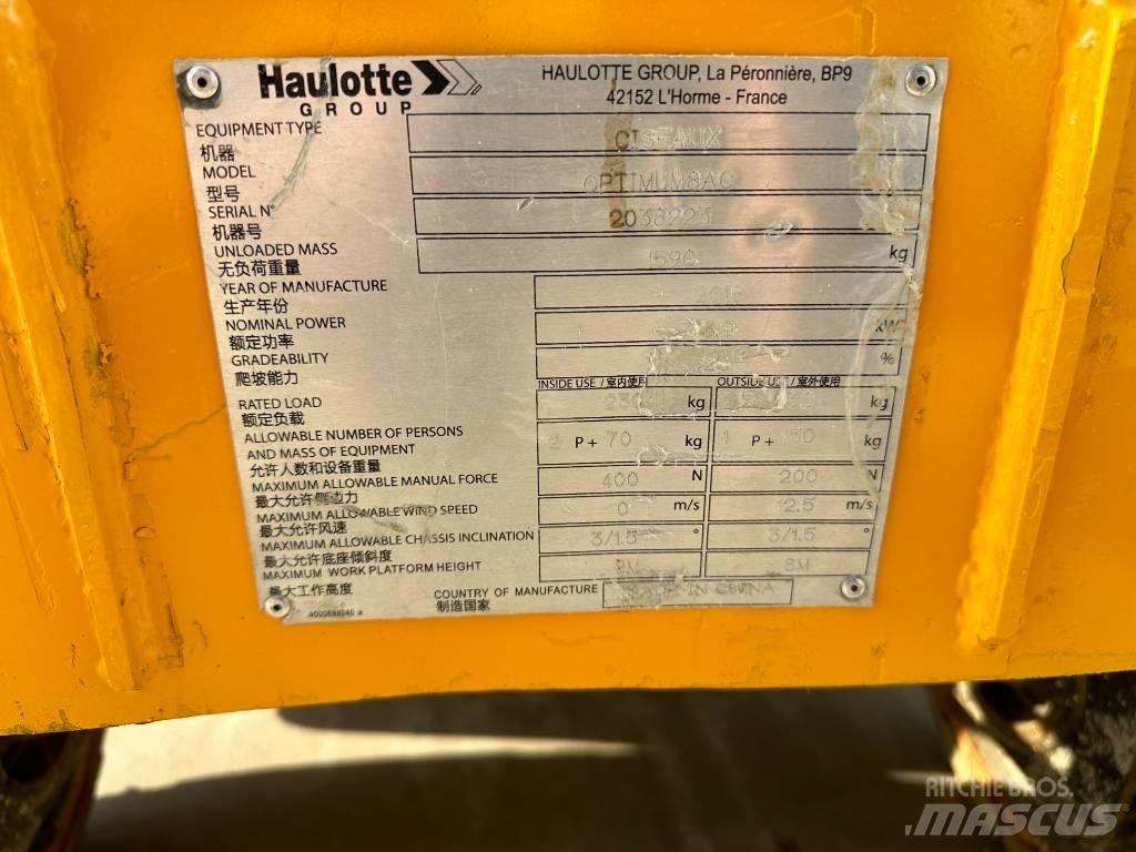Haulotte OPTIMUM 8 Šķerveida pacēlāji