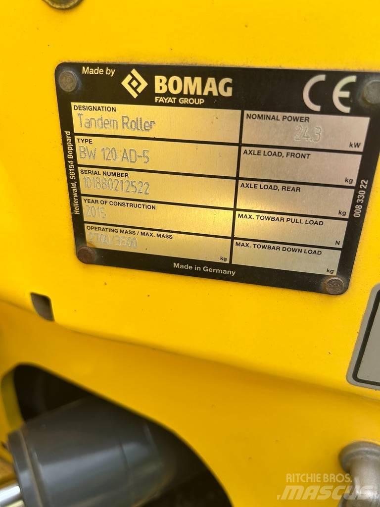 Bomag BW 120 AD-5 Divvalču grunts veltņi
