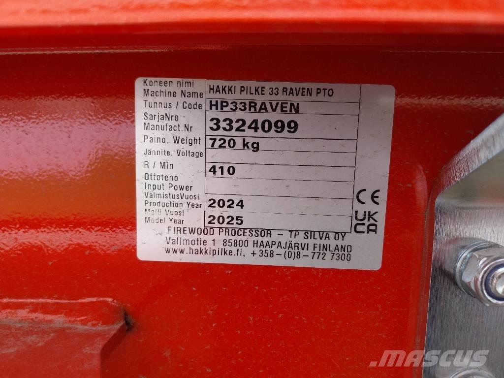 Hakki Pilke Raven 33 Koka šķēlēji, frēzes, šķeldotāji