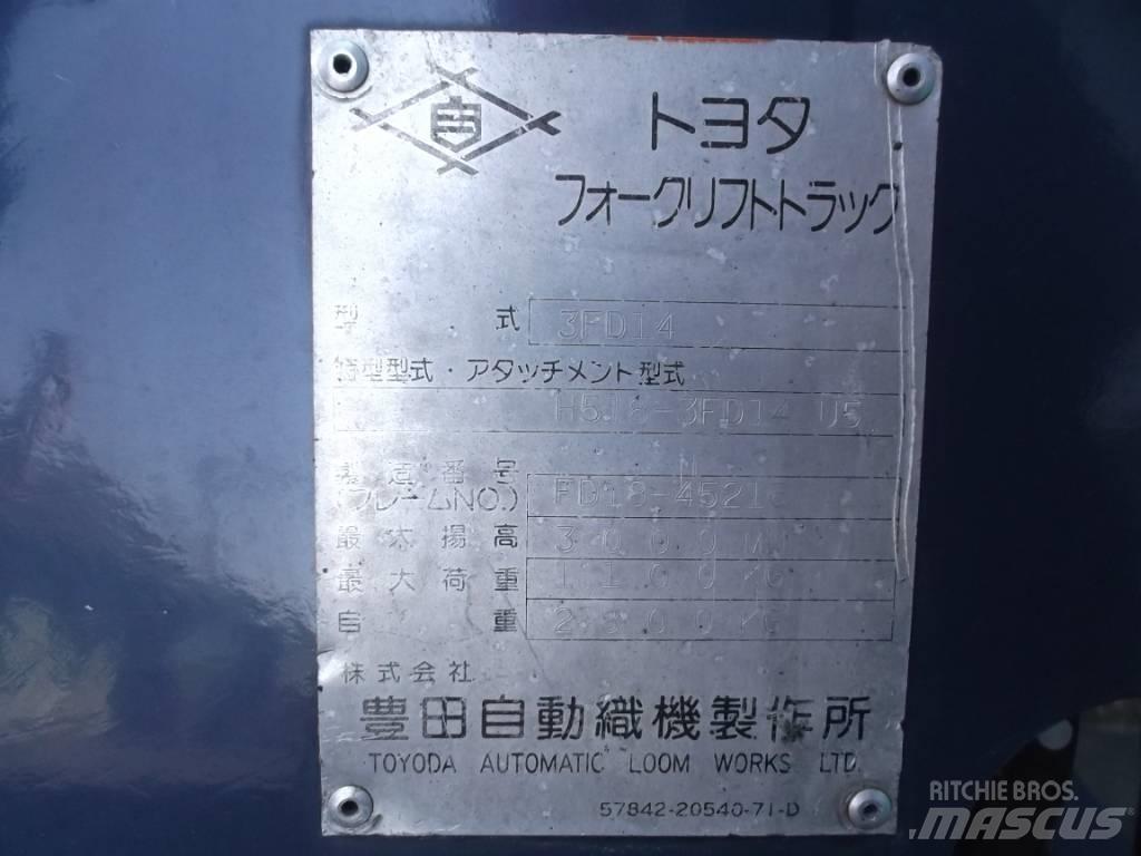 Toyota 3 FD 14 Tehnika ar dīzeļa dzinēju