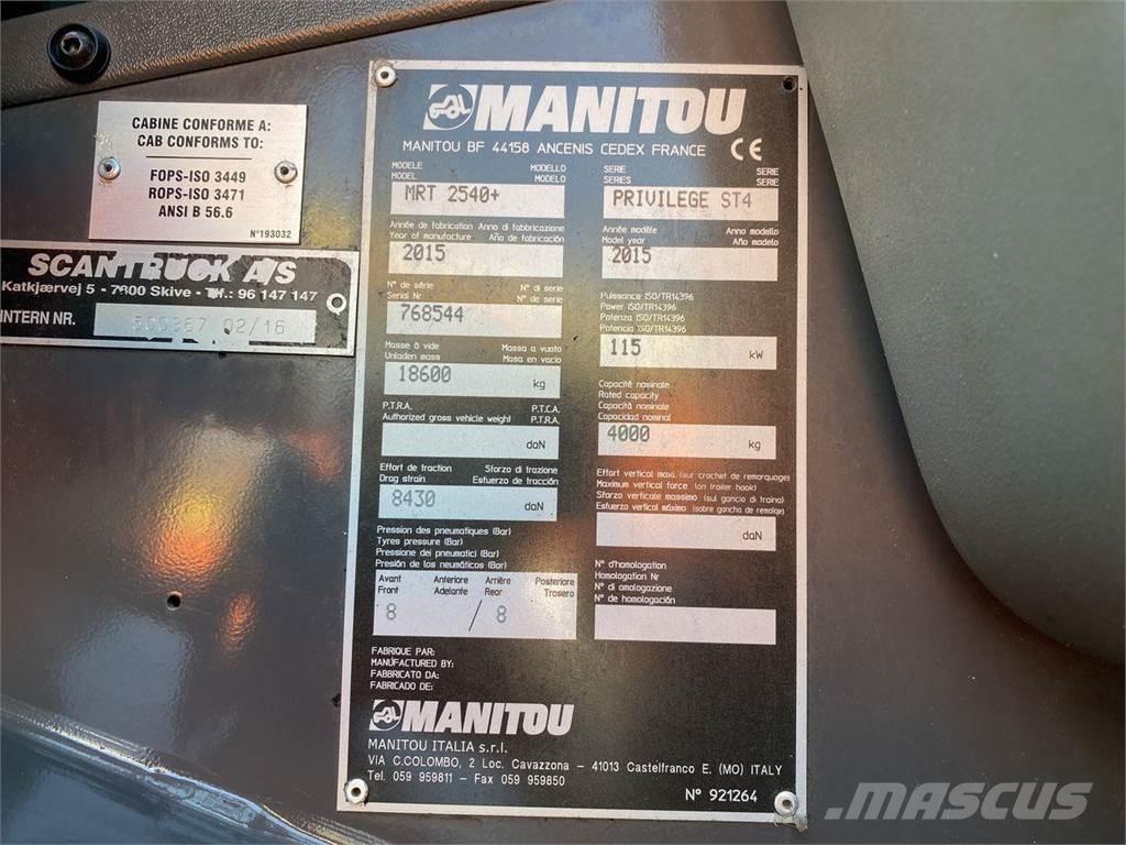 Manitou MRT2540MS Teleskopiskie manipulatori