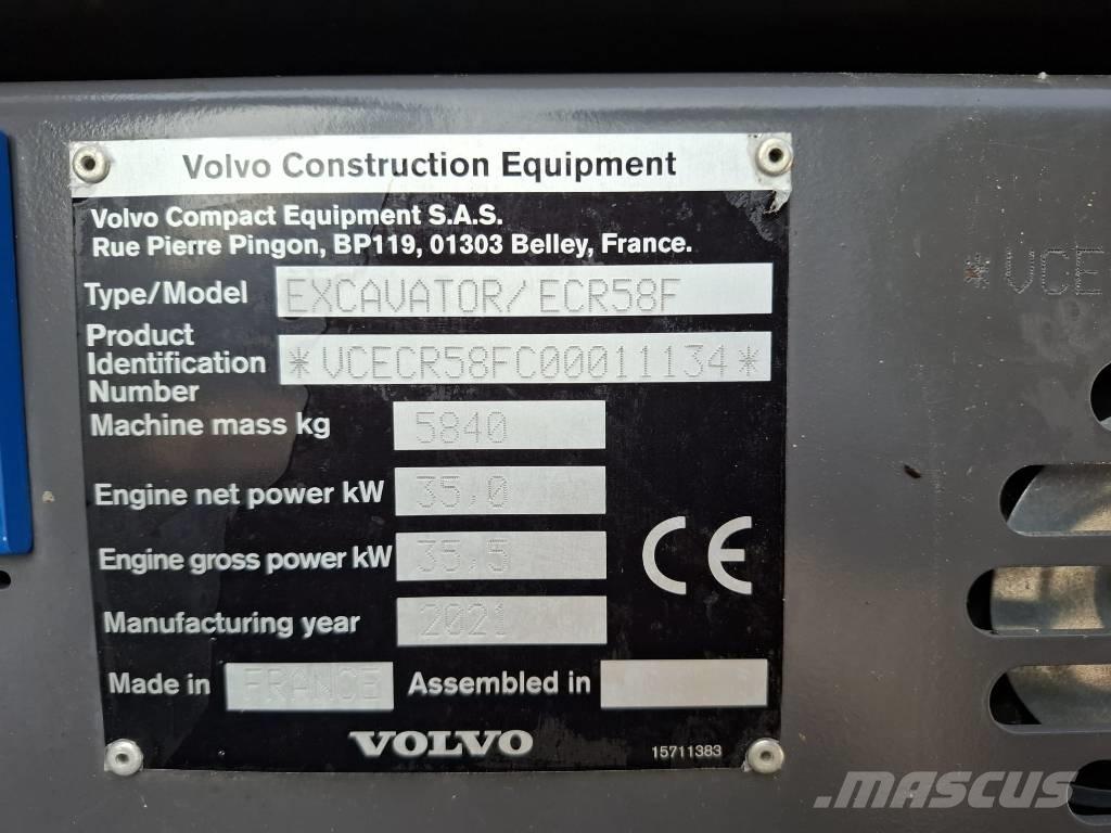 Volvo ECR 58 F Mini ekskavatori < 7 t