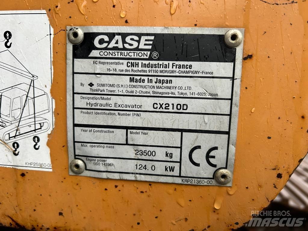 CASE CX 210 D Kāpurķēžu ekskavatori