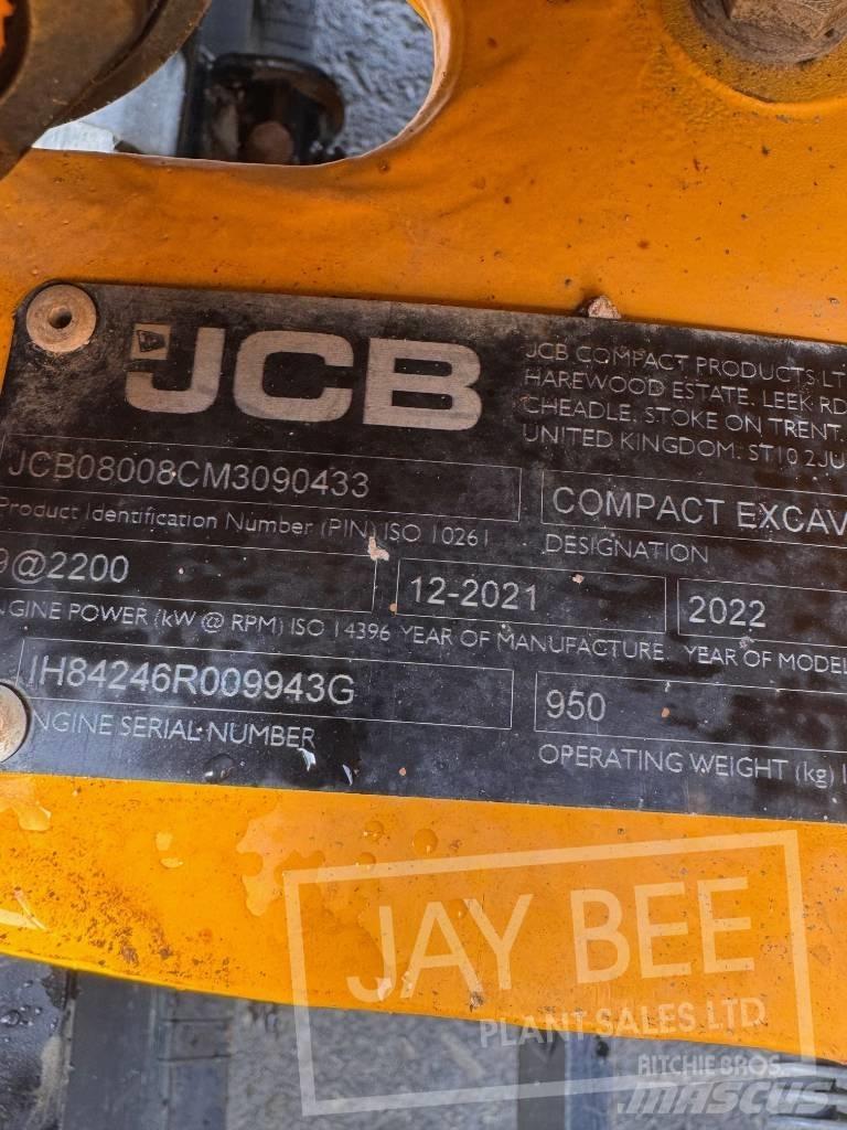 JCB 8008 Mini ekskavatori < 7 t