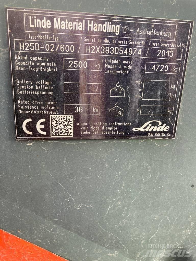 Linde H25D/600/393 Tehnika ar dīzeļa dzinēju