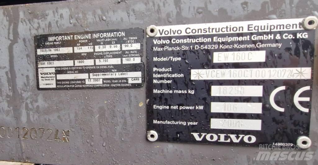 Volvo EW160C Ekskavatori uz riteņiem