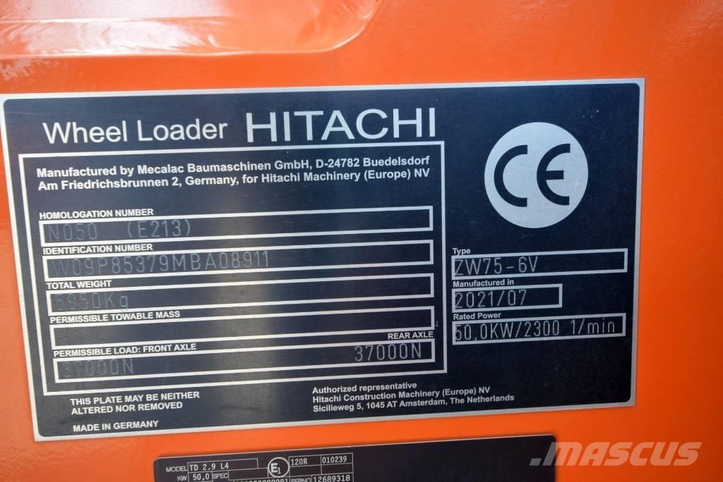 Hitachi ZW 75-6 Iekrāvēji uz riteņiem