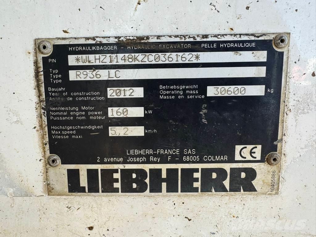Liebherr R936 LC Kāpurķēžu ekskavatori