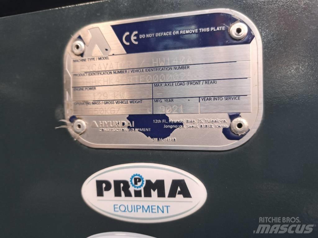 Hyundai HW140A Ekskavatori uz riteņiem