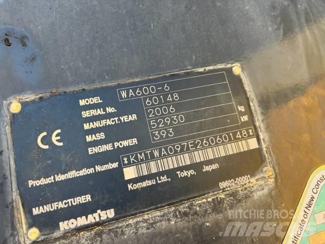 Komatsu WA 600-6 Iekrāvēji uz riteņiem