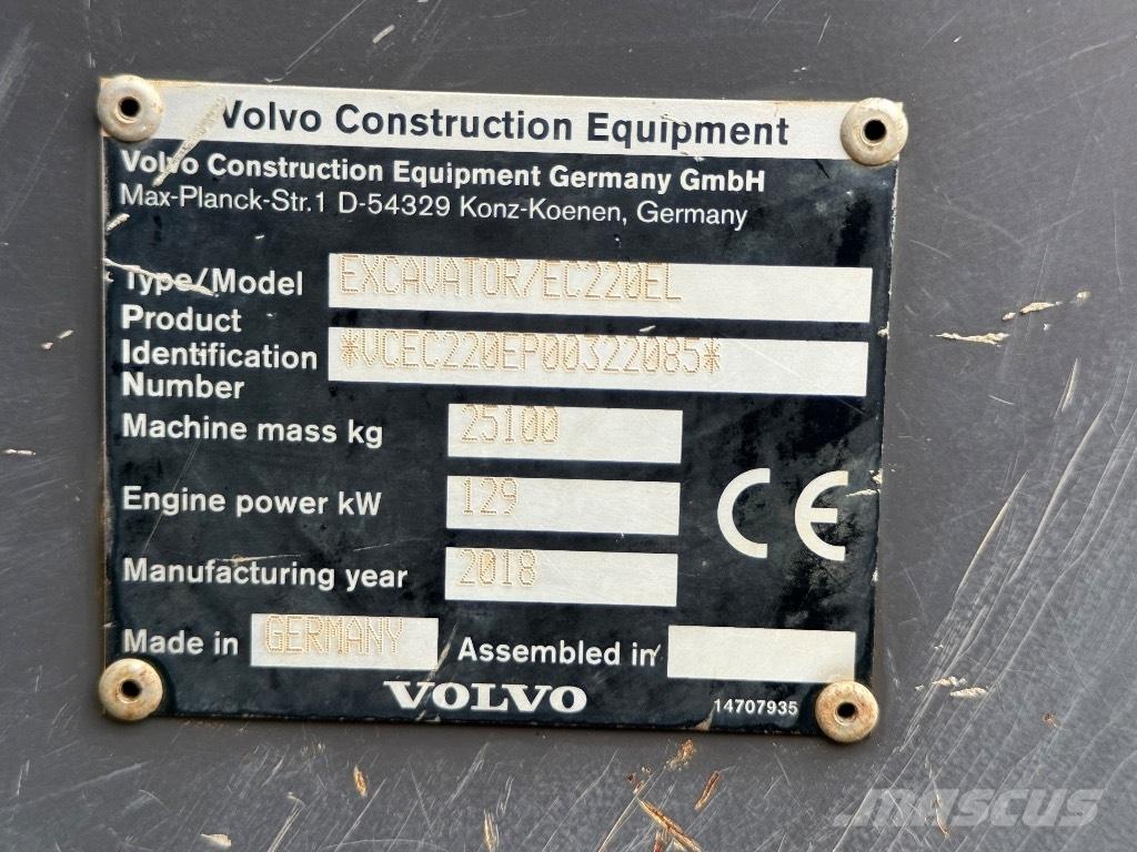 Volvo EC 220 EL Kāpurķēžu ekskavatori