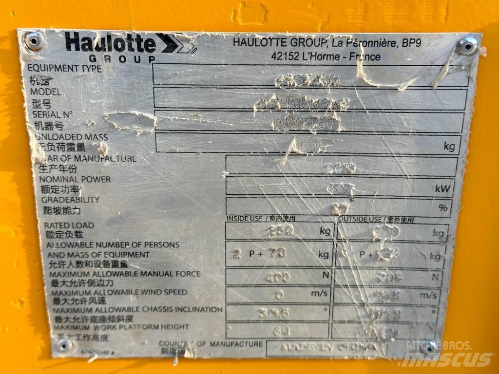 Haulotte OPTIMUM 8 Šķerveida pacēlāji