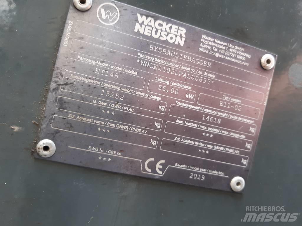 Wacker Neuson ET145 Kāpurķēžu ekskavatori